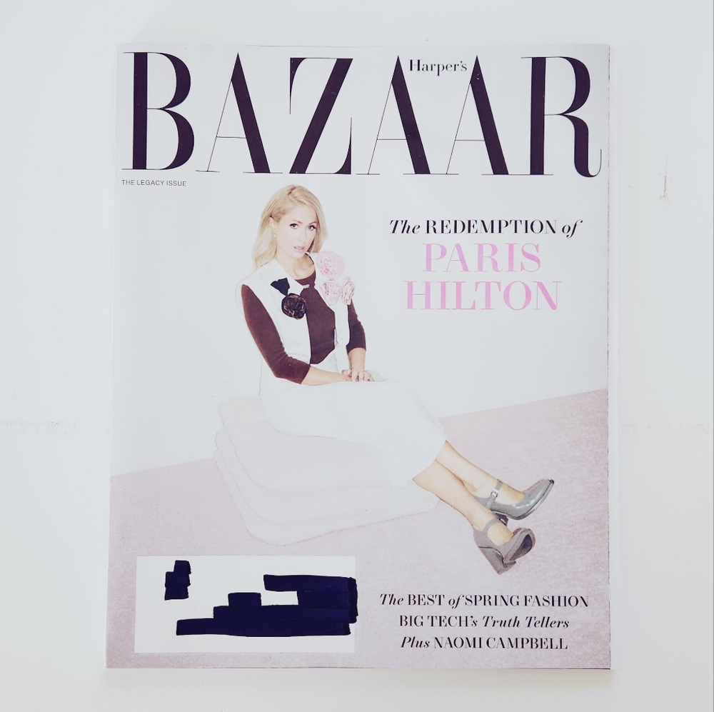 🍭7/$15 Harper's Bazaar Magazine March 2023 Paris Hilton